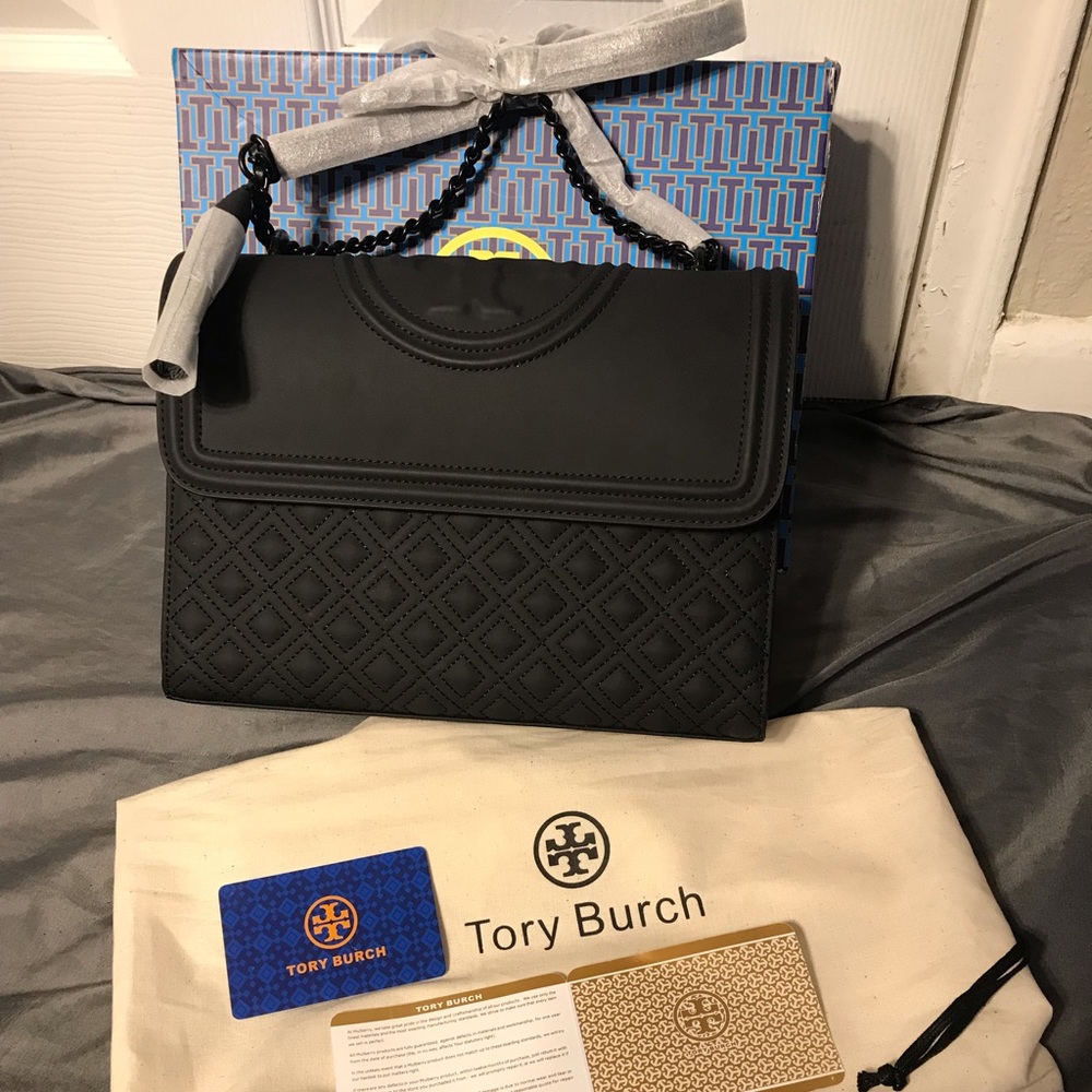 Tory Burch Fleming Quilted Matte Convertible Shoulder Bag